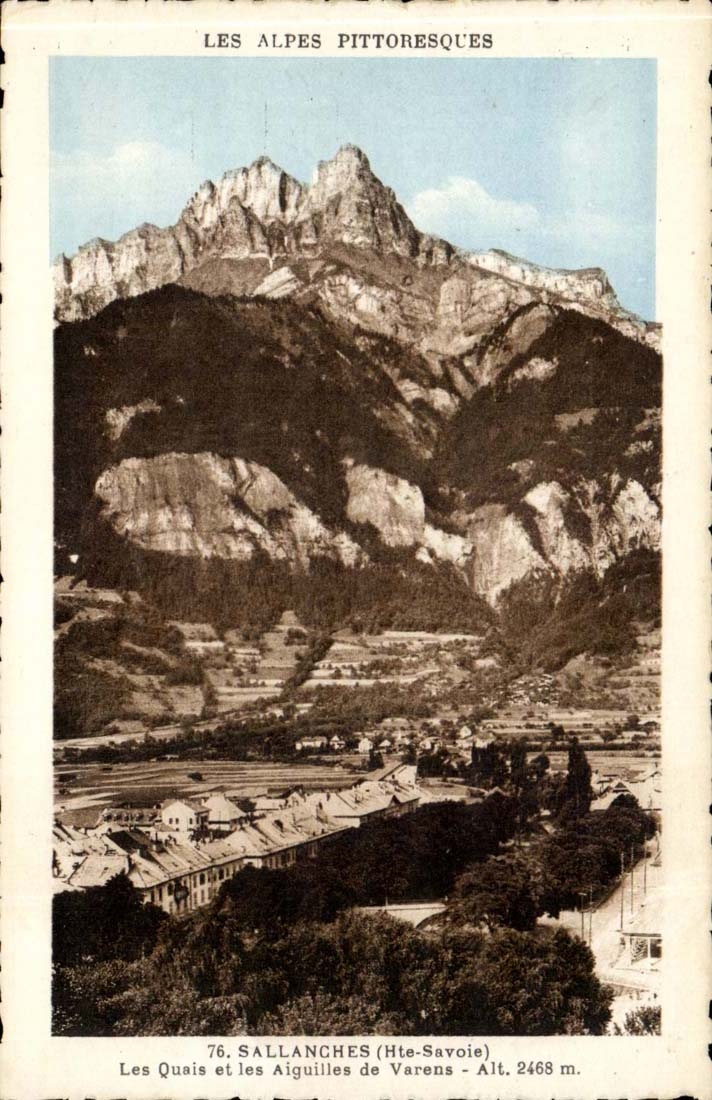 SAllanches CPA Les quais et les aiguilles de Varens 