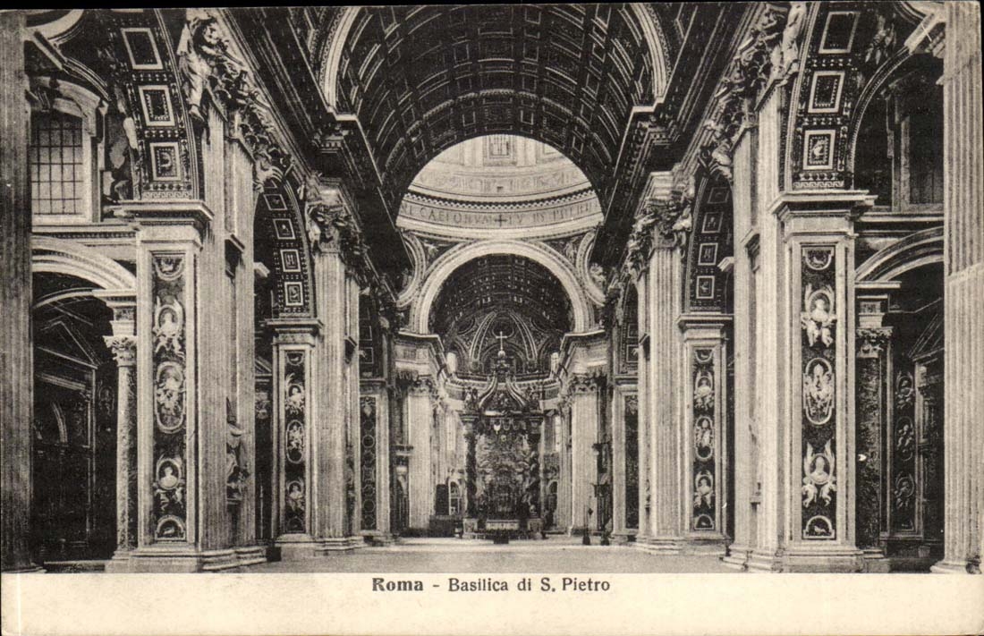 Italie Italia Roma CPA Basilica di S Pietro