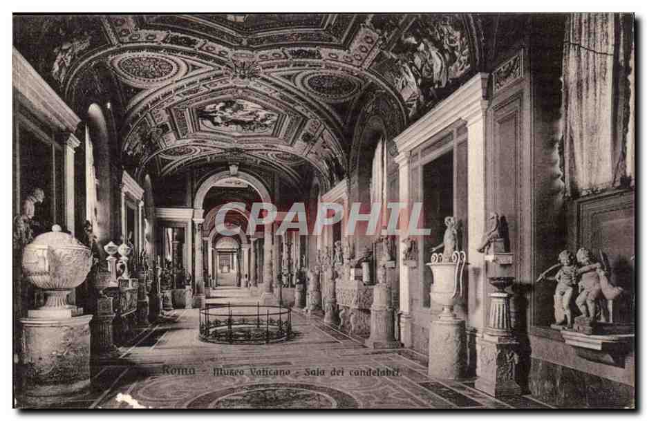 Italie Italia Roma CPA Museo Vaticano Sala del candelabre