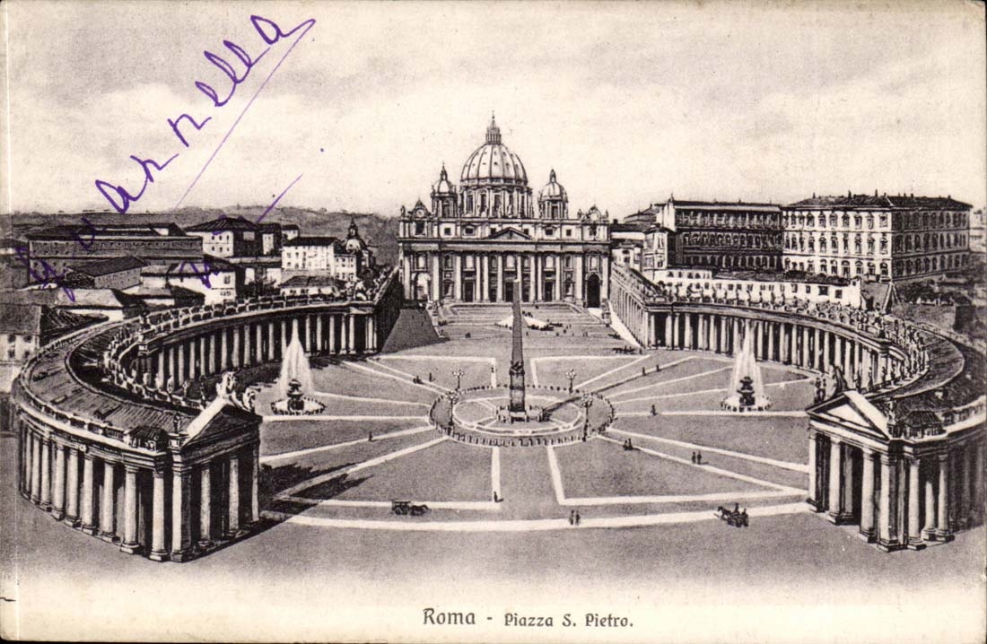 Italie Italia Roma CPA Piazza S Pietro