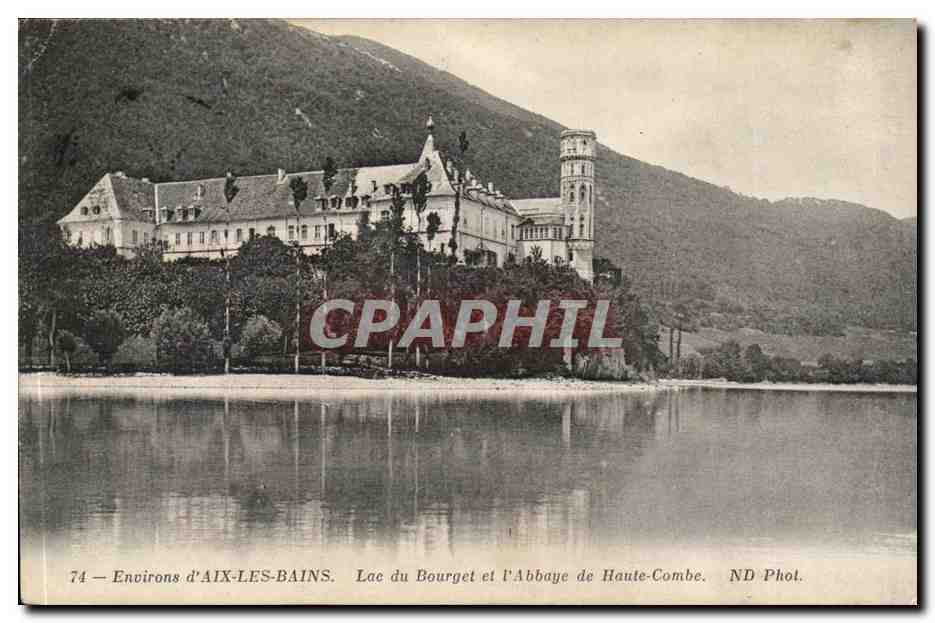 Environs d'Aix les Bains CPA Lac du Bourget et l'ababye d'Hautecombe