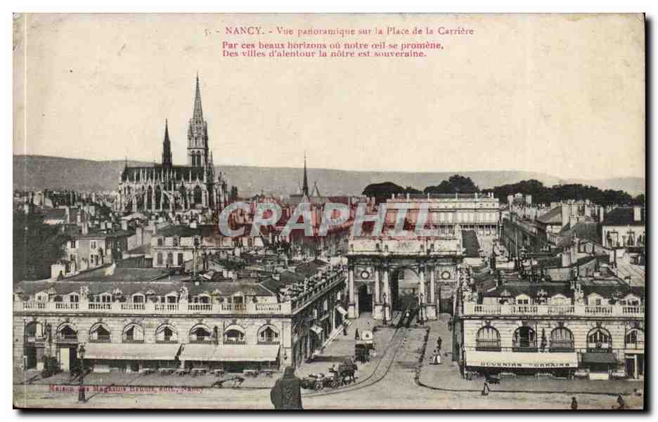 Nancy - Vue Panoramique sur la place de la Carriere - CPA 
