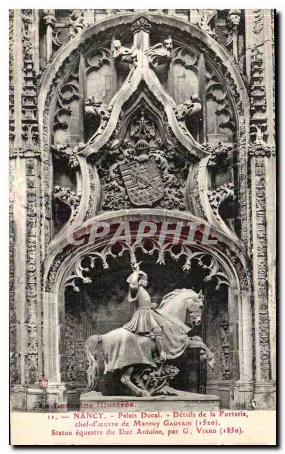 Nancy - Palais Ducal - Details de la Porterie chef d'oeuvre de Gauvain 1520 - CPA 