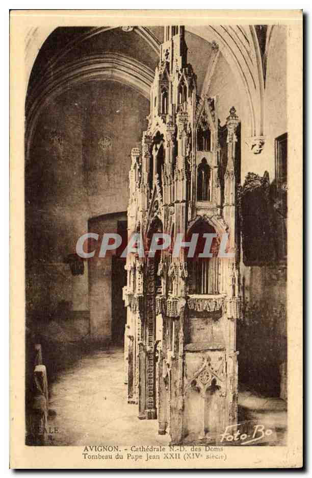 Avignon - Cathedrale Notre Dame des Doms Tombeau de Pape Jean XXII XIV siecle - CPA 