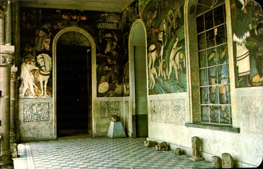 Murales de Diego Rivera — Palacio de Cortés, Cuernavaca, Mor. — Pub. por Litográfica Turmax, México