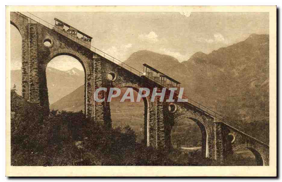 Pont avec funiculaire CPA 