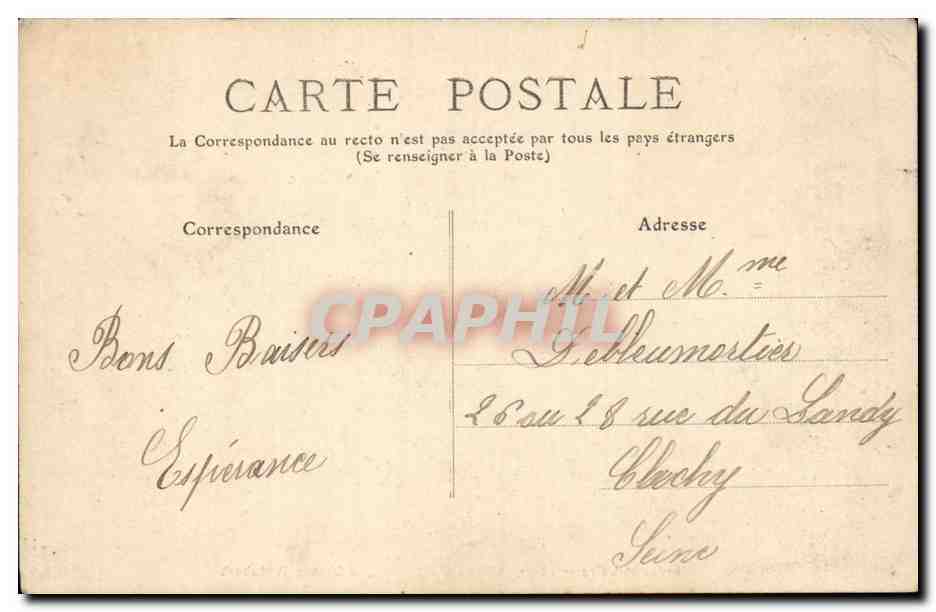 Chateau d'Ambroise La Chasse St Hubert CPA  — Rückseite