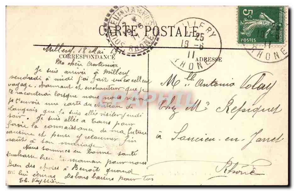 Langeais - Le Chataeu vu du Parc - CPA  — Rückseite