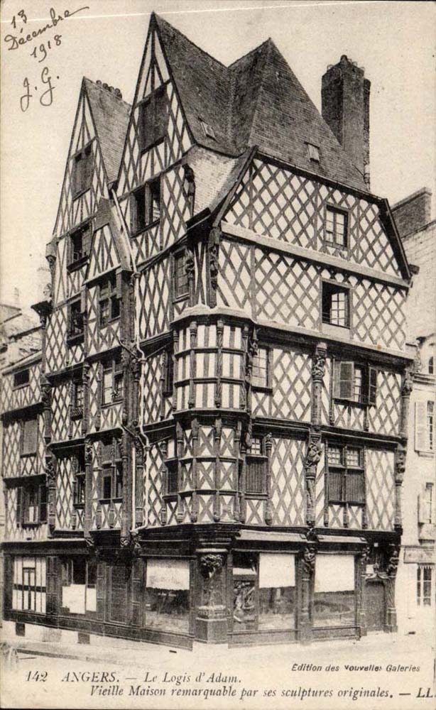 angers - Le Logis d'Adam - Vieile Maison remarquable par ses sculptures originales - CPA 