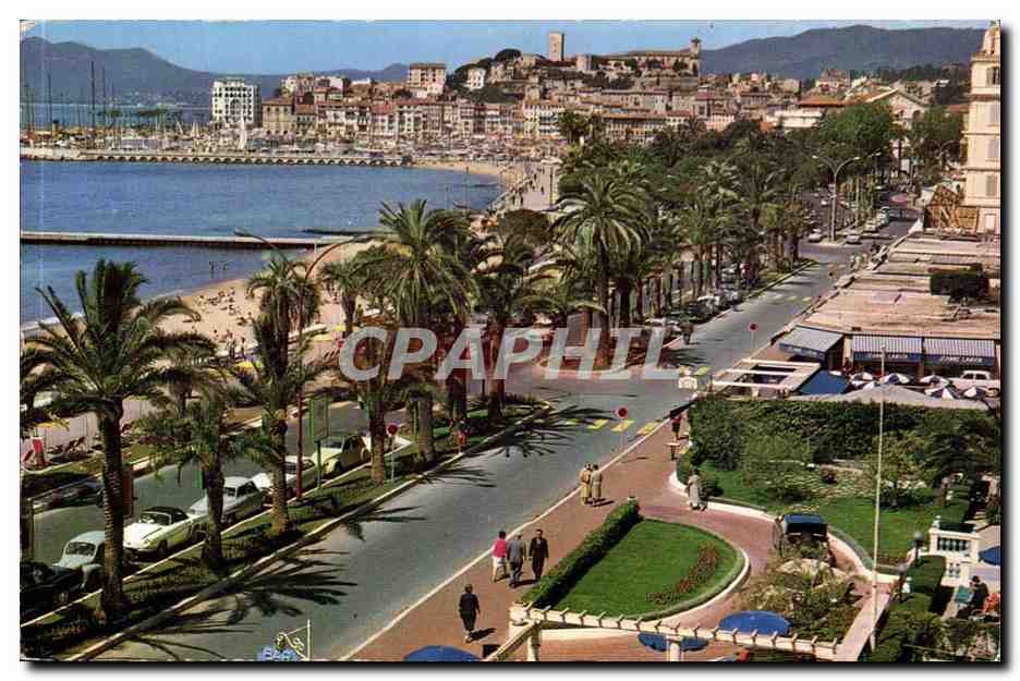 cannes La Nouvelle Croisette vers le Suquet et l'Esterel - CPA 