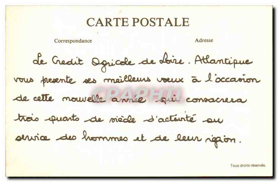 Nantes - Place du Commerce - CPA  — Rückseite