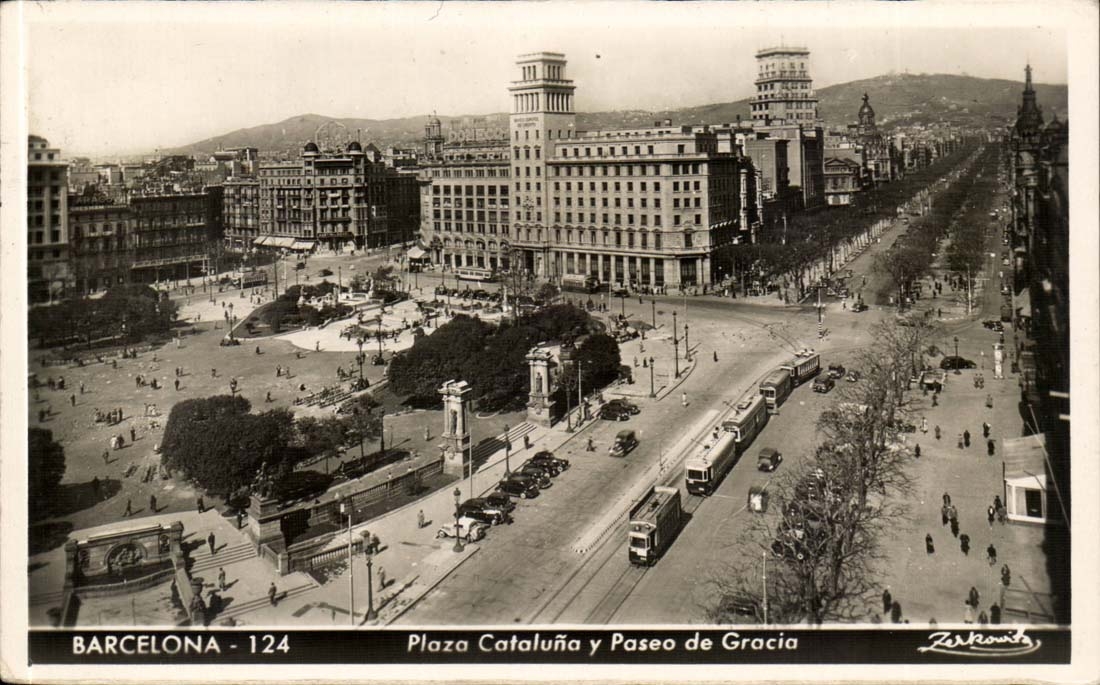 Barcelone - 124 - Plaza Cataluña y Paseo de Gracia — Zarkowitz