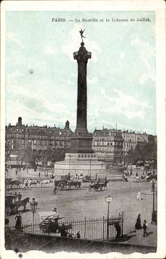 Paris 4 - La Bastile et la Colonne de Juillet- CPA 