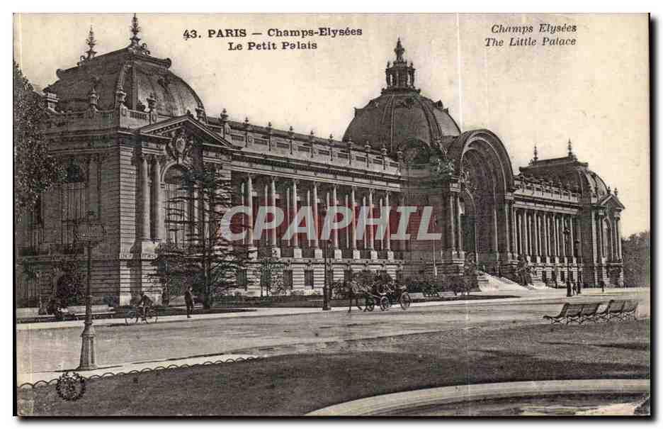 Paris CPA Champs Elysees Le petit palais 