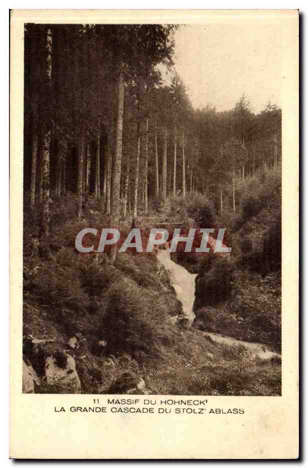 La Grande Cascade du Stolz'ablass — Massif du Hohneck — Éditeur Braun & Cie, Dornach