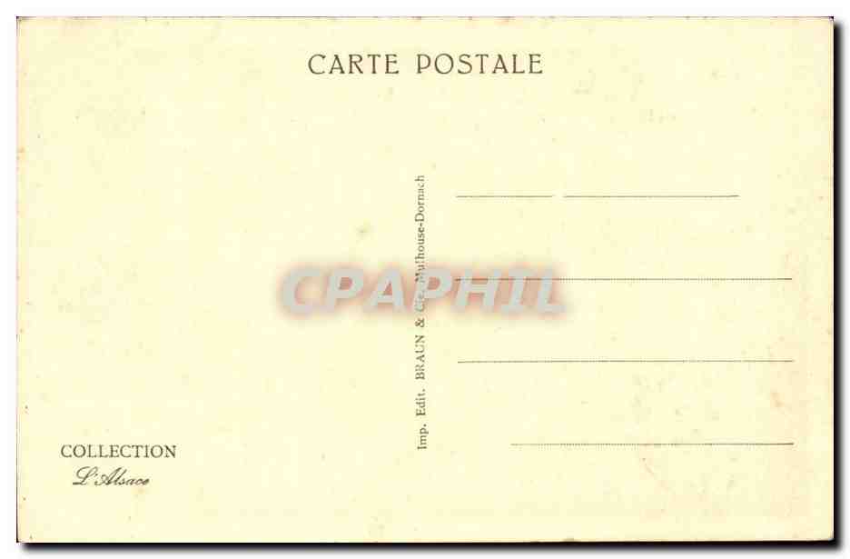 La Grande Cascade du Stolz'ablass — Massif du Hohneck — Éditeur Braun & Cie, Dornach — Reverso