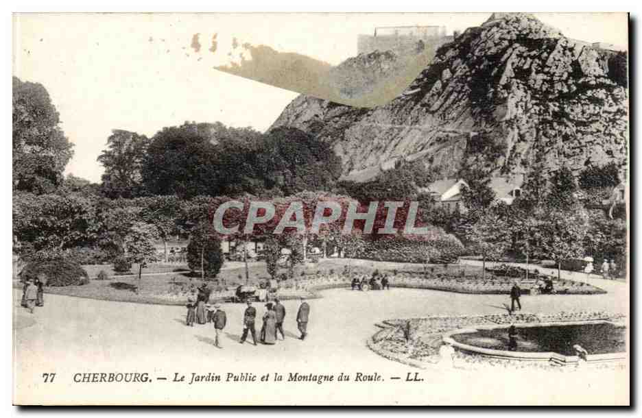 Cherbourg — Der Öffentliche Garten und der Berg Roule — LL. — n°77