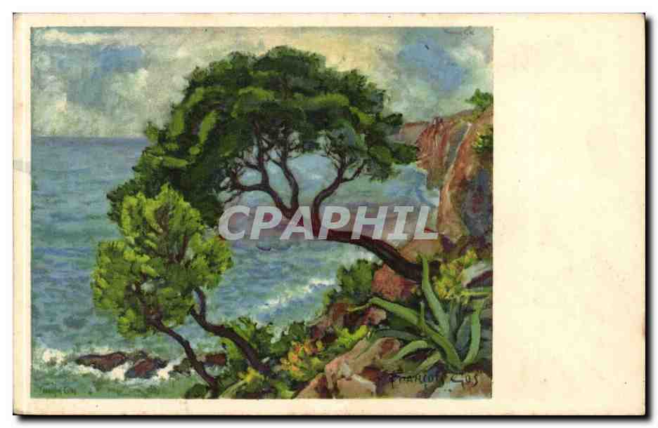 Pin au Mourillon (Toulon) — peinture de François Gos — édition François Gos, Fils