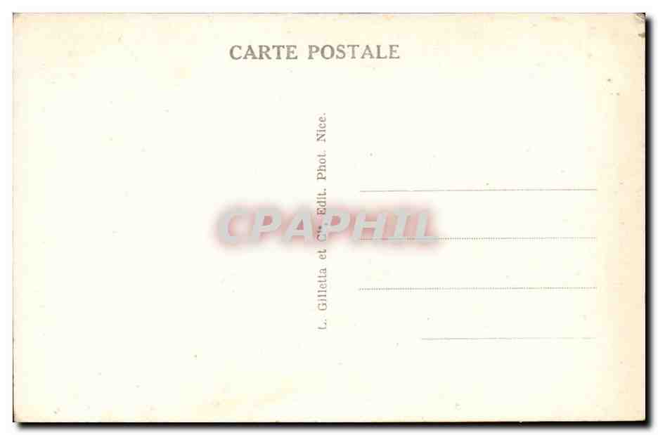 Nice CPA La baie des anges — Verso