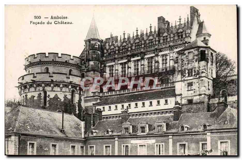 Amboise CPA Facade du chateau