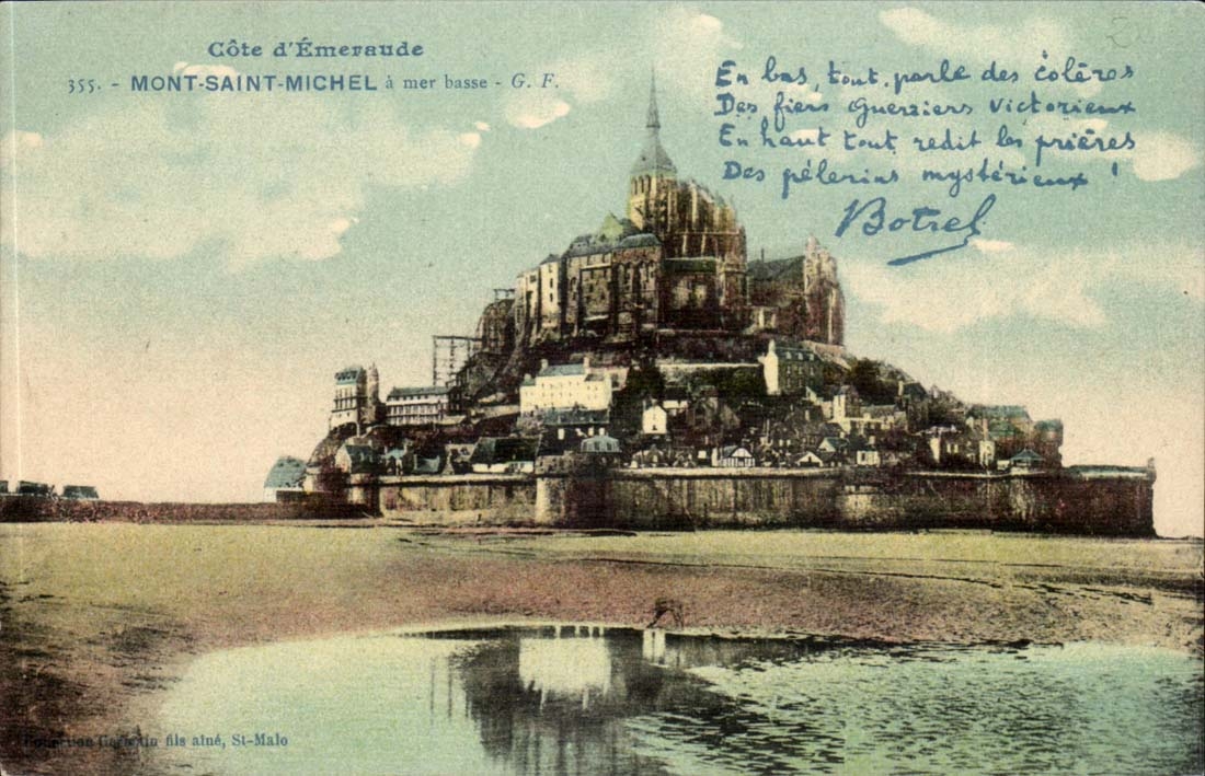 Mont Saint Michel CPA A mer basse Botrel