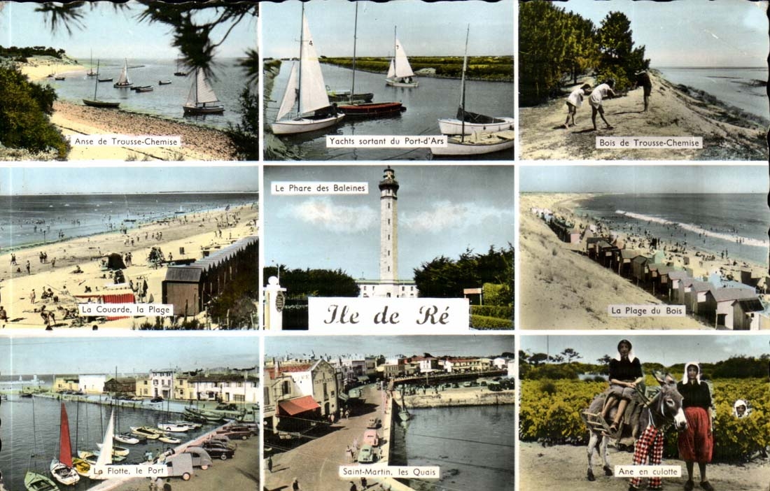 Île de Ré — Vue panoramique avec phare, plages et port — Éditions Gaby