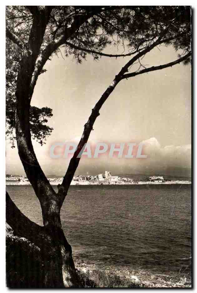 Antibes CPA Vue sur la vieille ville et le fort carre