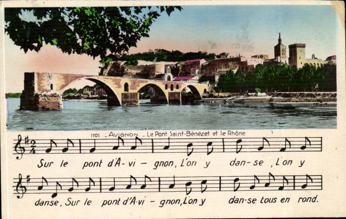 Avignon CPA Le pont Saint Benezet et le Rhone
