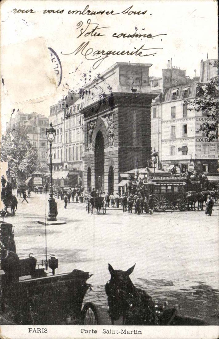 Paris CPA Porte Saint Martin (caleche)