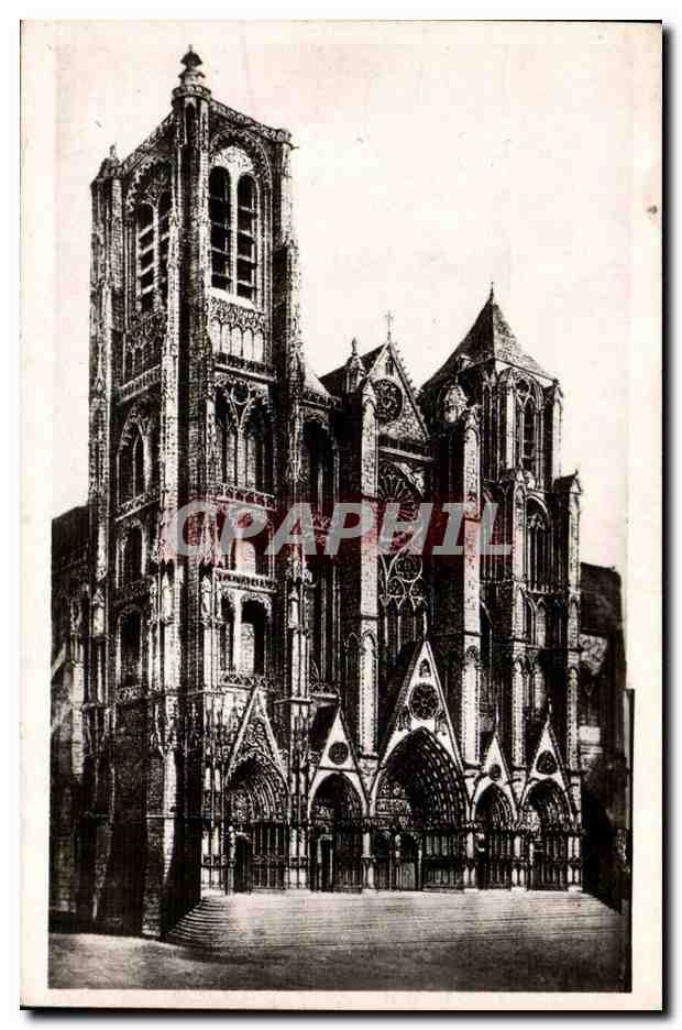 Bourges CPA Facade de la cathedrale