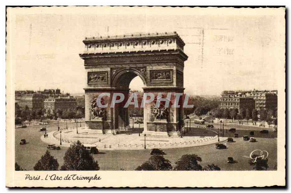 Paris CPA Arc de TRiomphe