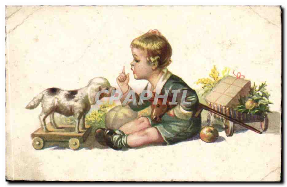 CPA Fantaisie Garcon et jouets