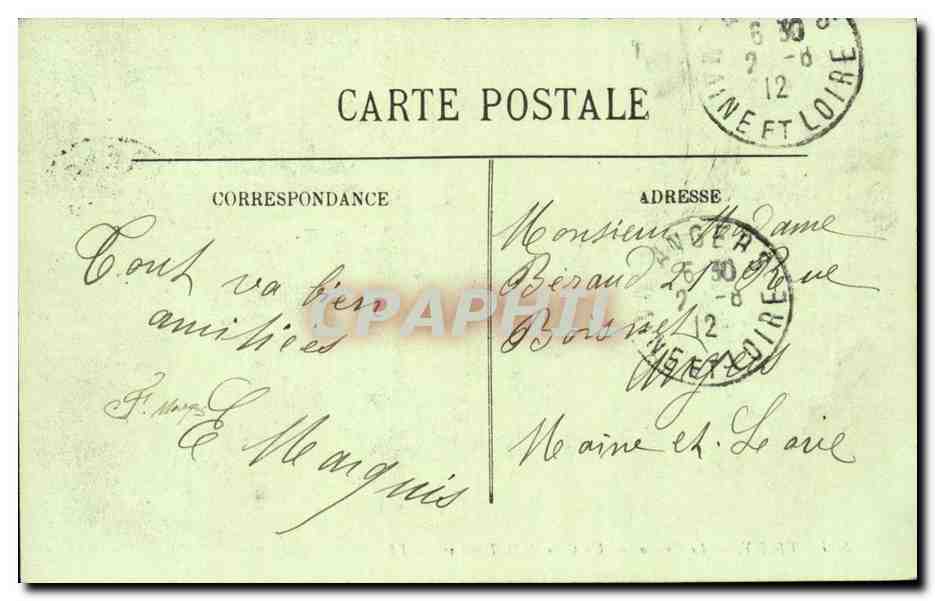 Vichy CPA Le casino Un coin de la terrasse — Rückseite