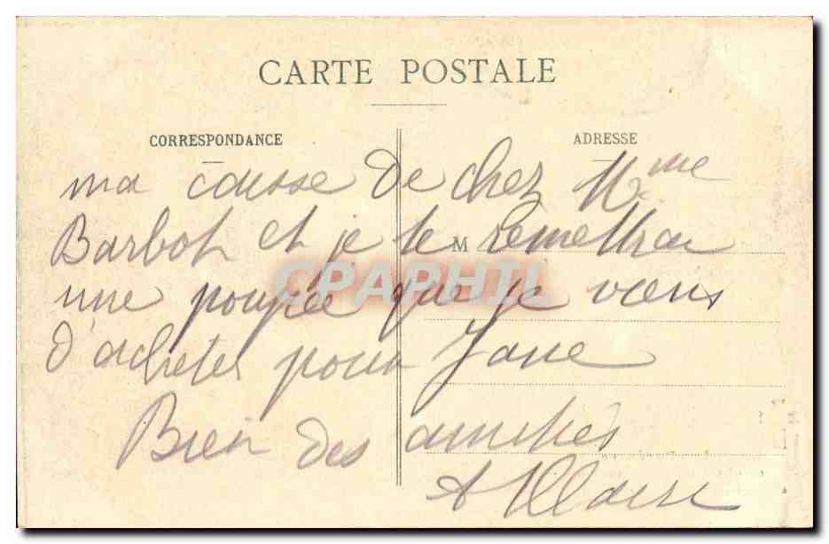 Lourdes CPA Les robinets Allez boire a la fontaine et vous y laver (paroles de la vierge a Bernadette) — Rückseite