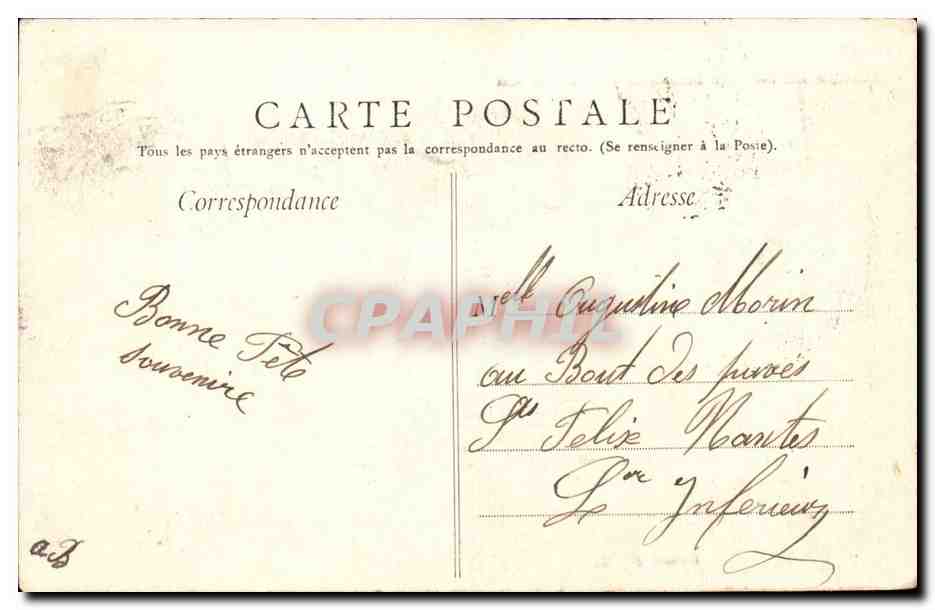 Lourdes CPA Moulin ou est nee Bernadette Soubirous — Verso