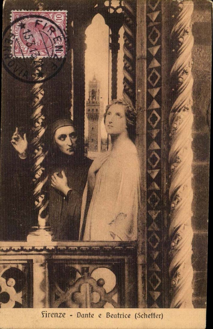 Italie Italie Firenze CPA DAnte e Beatrice (Scheffer)