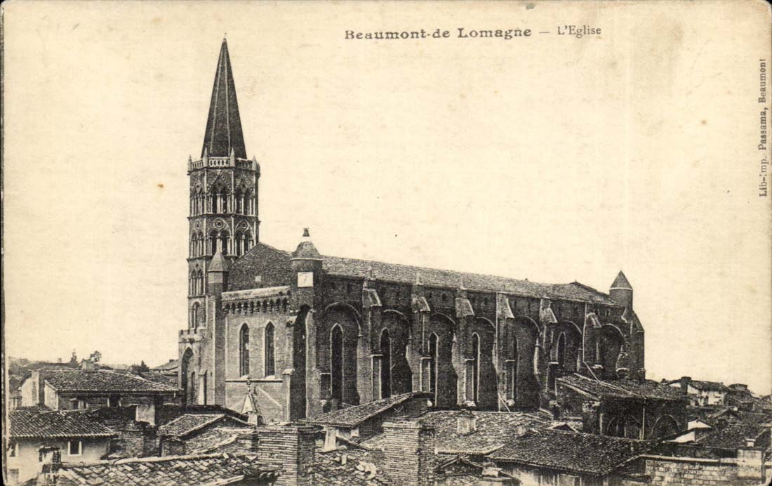 Beaumont de Lomagne CPA L'eglise