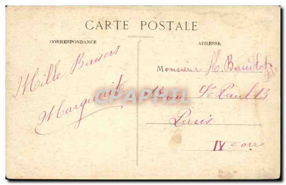 Beaumont de Lomagne CPA L'eglise — Rückseite