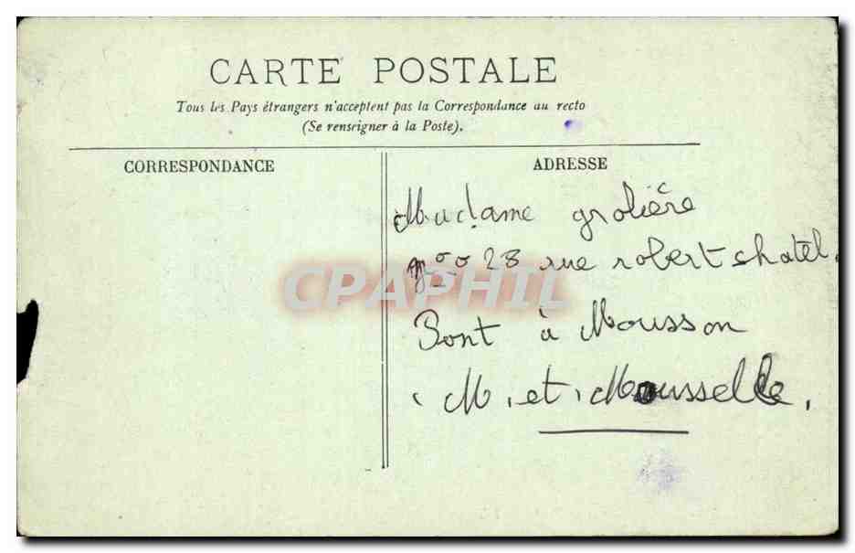 Paris CPA Notre Dame et le pont — Rückseite