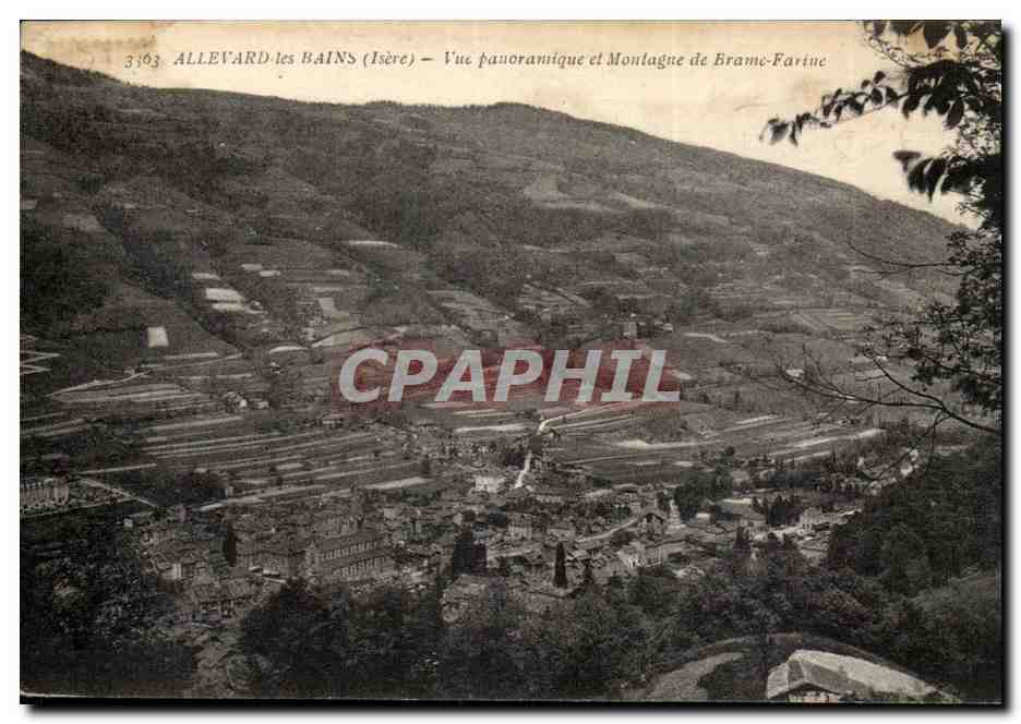 Allevard les Bains CPA Vue panoramique et montagne de Brame Farine