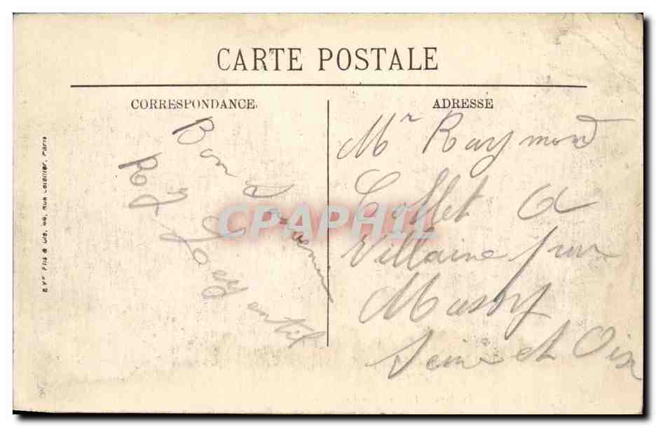 Le Havre CPa Le jardin public et la rue de Paris — Rückseite