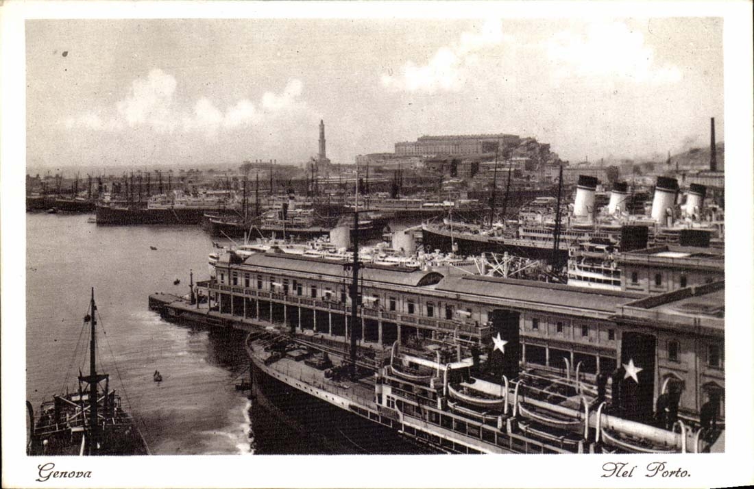 italie Italia Roma CPA Genova CPA El Porto (bateaux)