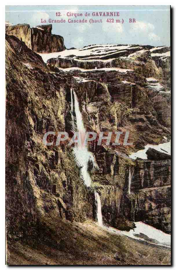 CPA Cirque de Gavarnie La grande cascade
