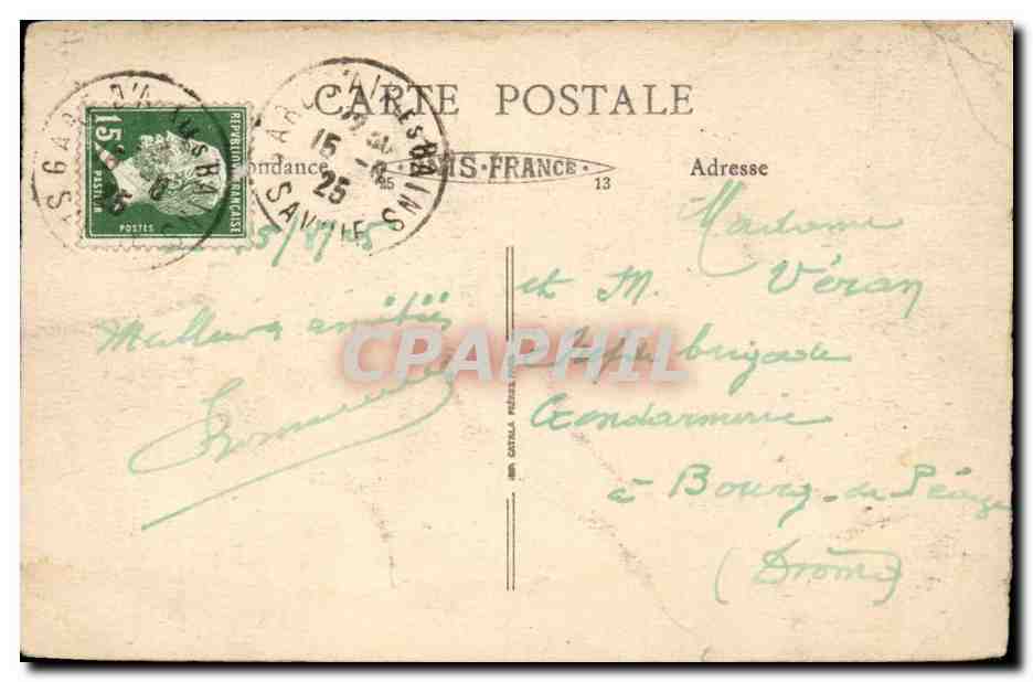 Aix les Bains CPA Arc de Campanus Arc romain erige au 3 et 4eme siecle par Lucius Pompeius Campanus en l'honneur de sa f — Verso