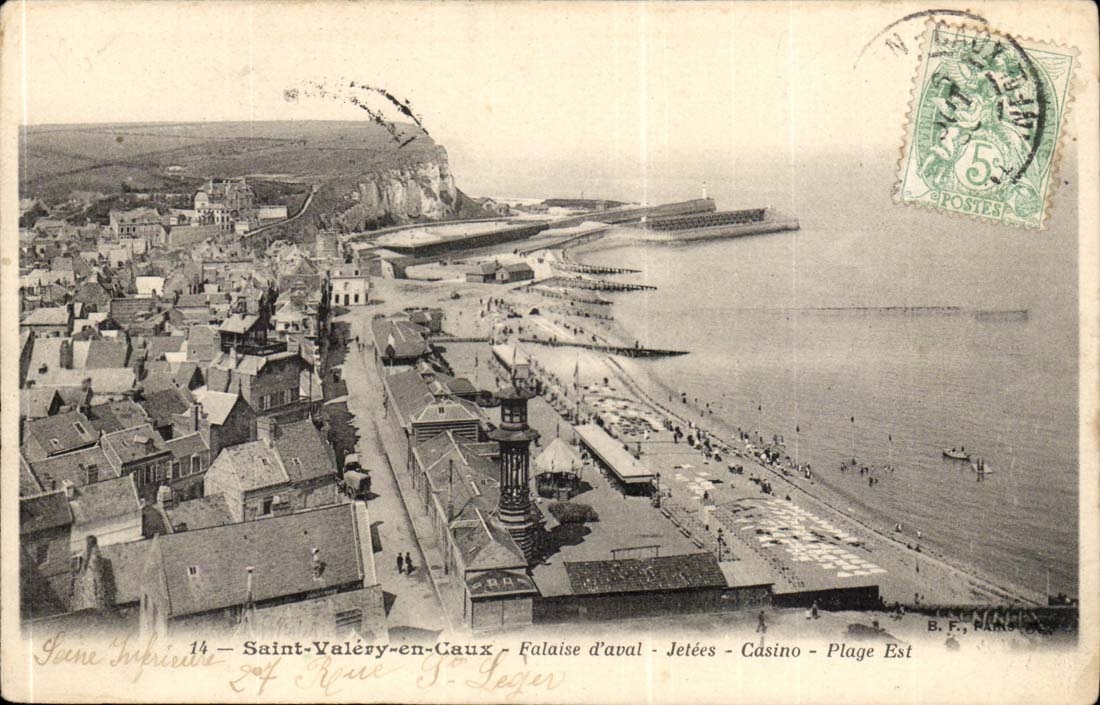 Saint Valery en CAux CPA FAlaise d'Aval Jetees CAsino Plage ESt