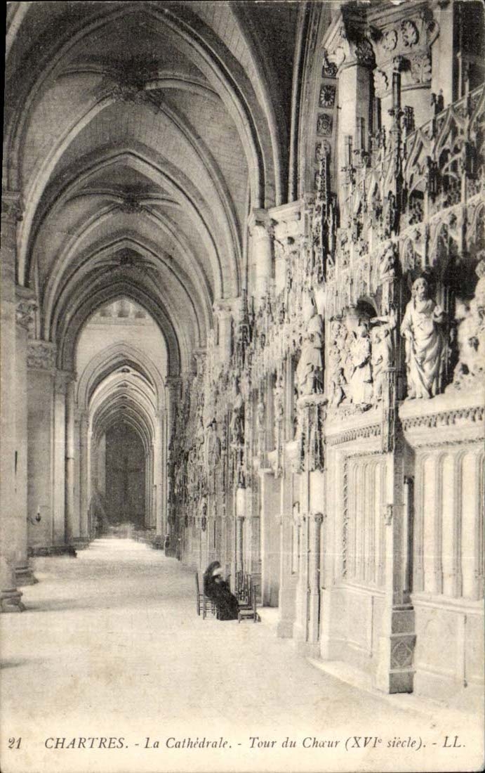 Chartres CPA La cathedrale Tour du choeur (16eme)