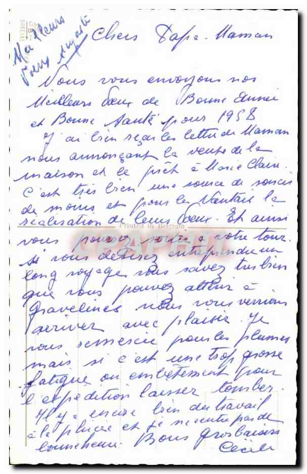 CPA Fantaisie Bonne annee — Rückseite