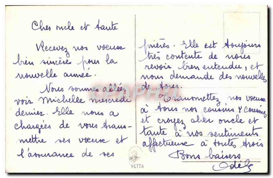 CPA FAntaisie Bonne annee — Rückseite