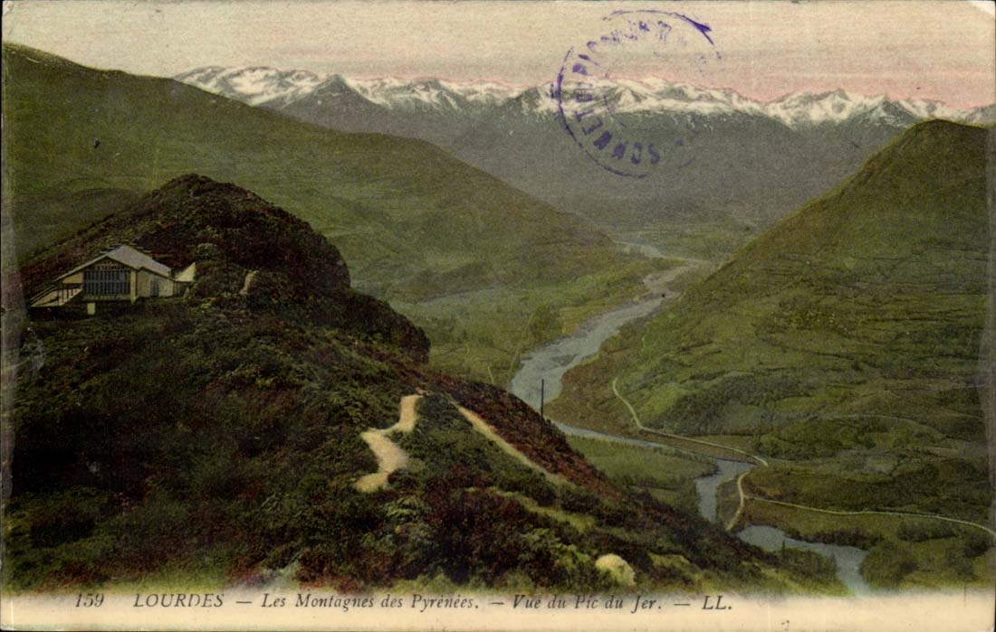 Lourdes CPA Les montagnes des Pyrenees Vue du Pic de Jer
