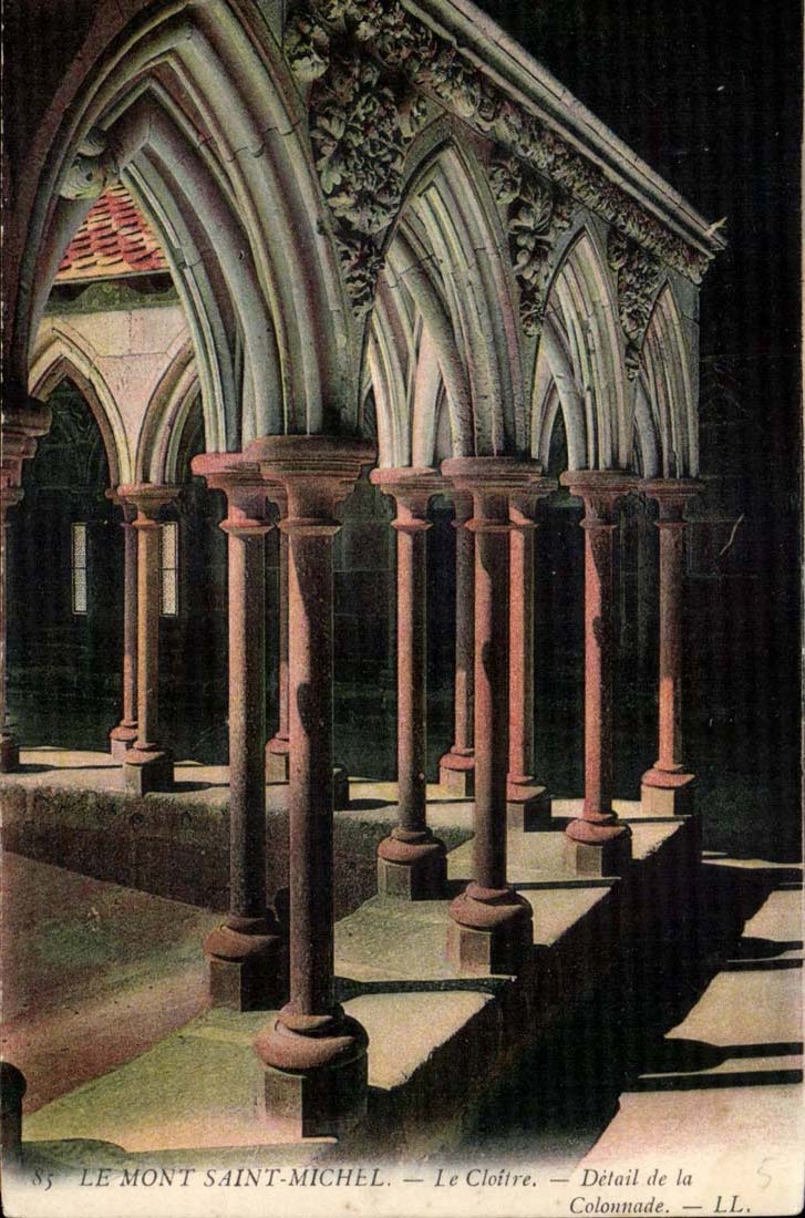 Le Mont Saint-Michel — Le Cloître — Détail de la Colonnade — L.L. — n°85